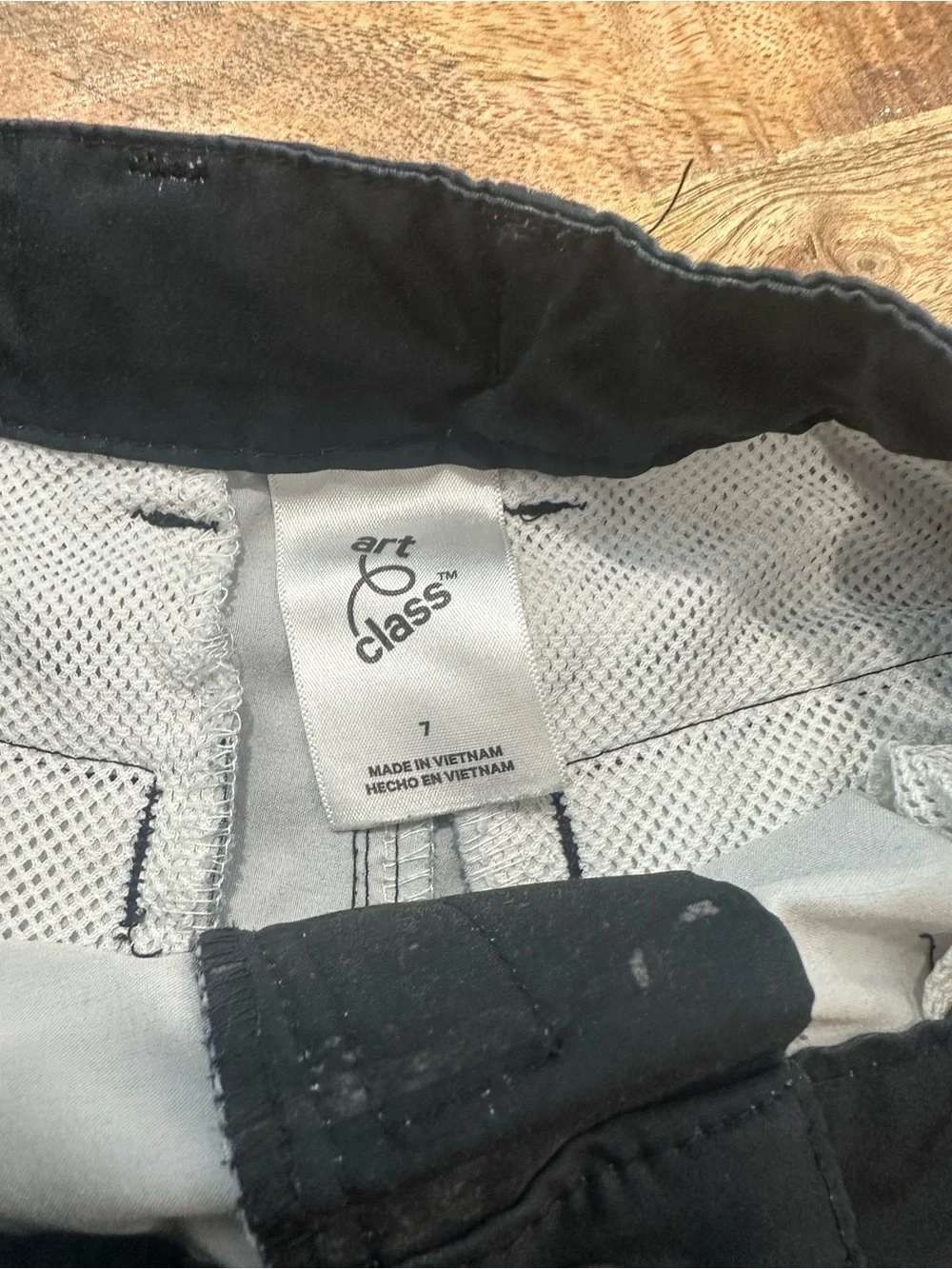art class Black Swim Trunks with Gray Striped Fade